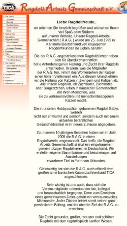 Vorschau der mobilen Webseite www.ragdolls.de, Ragdoll Arbeitsgemeinschaft