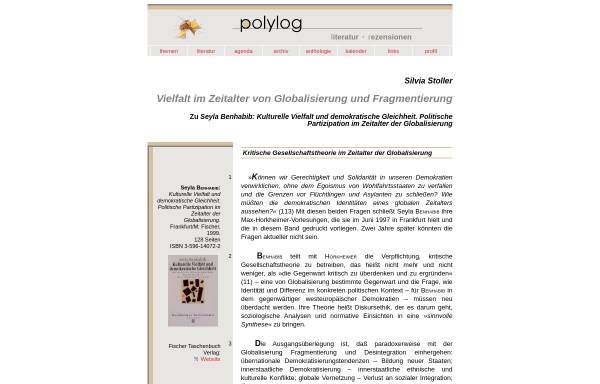 Vorschau von lit.polylog.org, Vielfalt im Zeitalter von Globalisierung und Fragmentierung