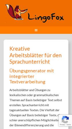 Vorschau der mobilen Webseite www.lingofox.de, LingoFox