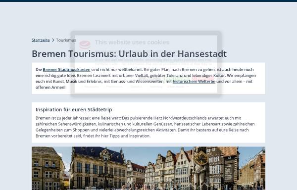 Vorschau von www.bremen-tourism.de, Bremer Touristik-Zentrale Gesellschaft für Marketing und Service mbH