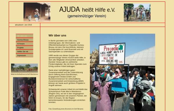 Vorschau von www.ajuda.de, Ajuda heißt Hilfe e.V.