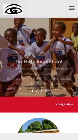 Vorschau der mobilen Webseite www.gambiahilfe-hohenlohe.com, Verein für christliche humanitäre Hilfe in Gambia e.V.