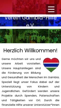 Vorschau der mobilen Webseite www.gambia-hilfe.de, Verein Gambia Hilfe Gütersloh