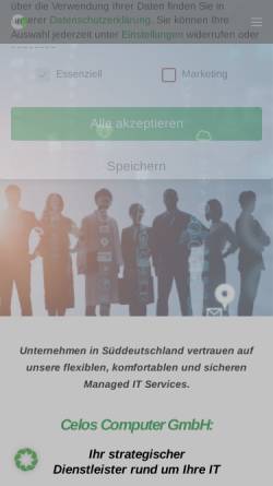 Vorschau der mobilen Webseite celos.de, Celos Computer GmbH