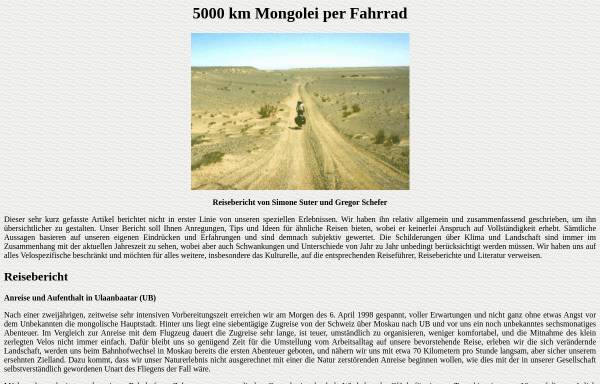 5000 km Mongolei per Fahrrad [Simone Suter & Gregor Schefer]