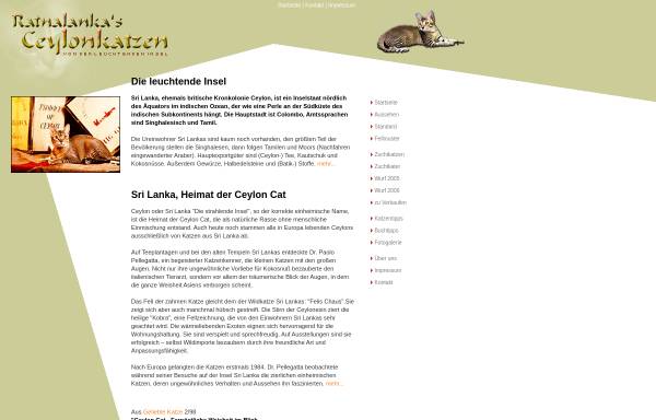 Vorschau von www.ceylonkatze.de, Of RatnaLanka