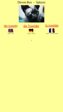 Vorschau der mobilen Webseite home.datacomm.ch, Devon Rex und Sphinx - Tragödie