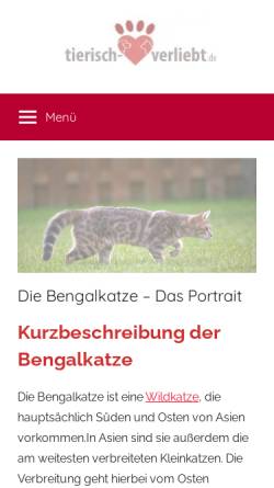 Vorschau der mobilen Webseite www.bengal-katzen.de, Von der Rheinaue