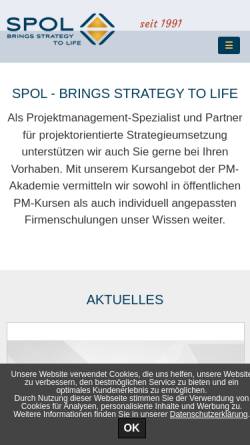 Vorschau der mobilen Webseite www.spol.ch, SPOL AG