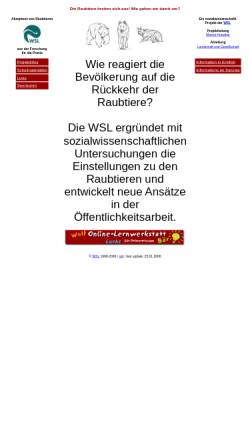 Vorschau der mobilen Webseite www.wsl.ch, Akzeptanz von Raubtieren