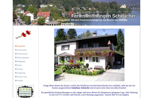 Vorschau von www.fewo-scheucher.at, Gästehaus Scheucher in Reifnitz