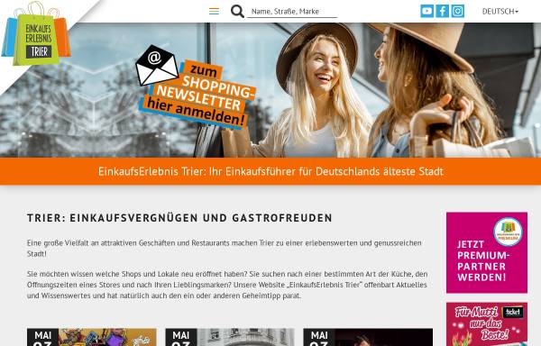 Vorschau von www.einkaufserlebnis-trier.de, Einkaufserlebnis Trier
