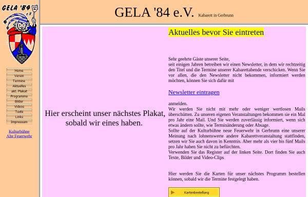 Vorschau von gela84.de, Gela '84 e.V.