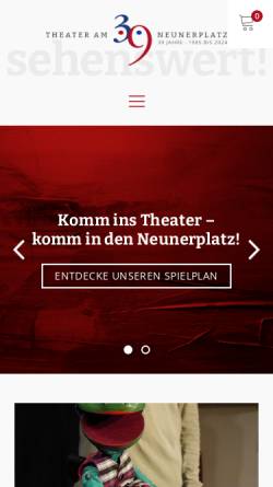 Vorschau der mobilen Webseite www.neunerplatz.de, Theater am Neunerplatz