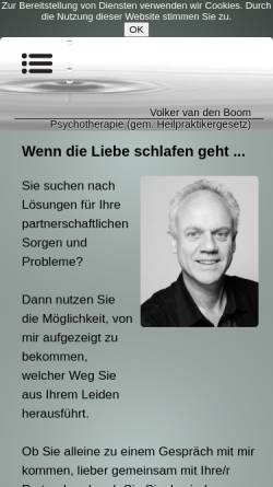 Vorschau der mobilen Webseite www.sexualberatung-aachen.de, Praxis für Sexual- und Partnerschaftsberatung, Volker Van Den Boom