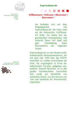 Vorschau der mobilen Webseite www.espressokunst.de, Italenischer Espresso
