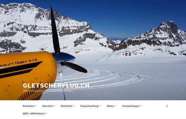 Vorschau von www.gletscherflug.ch, Gletscher Fliegen