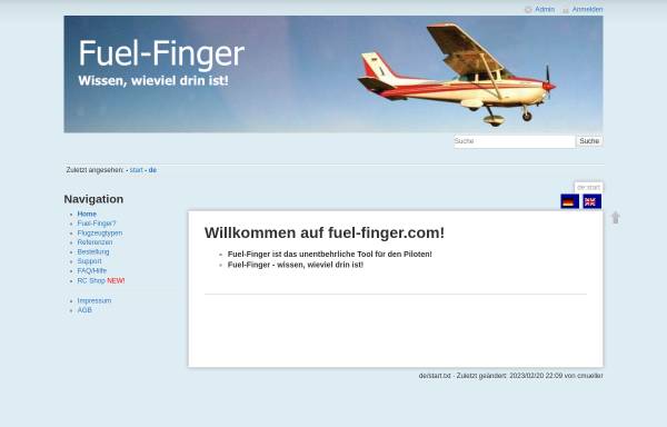 Vorschau von www.fuel-finger.com, Hein & Hein GbR