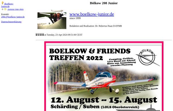 Vorschau von www.boelkow-junior.de, Portal der Boelkow-Junior-Eigner