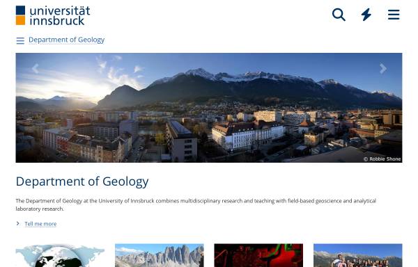Vorschau von www.uibk.ac.at, Institut für Geologie und Paläntologie der Universität Innsbruck