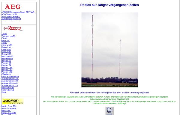Vorschau von www.ukwfm.de, Nostalgische Radios