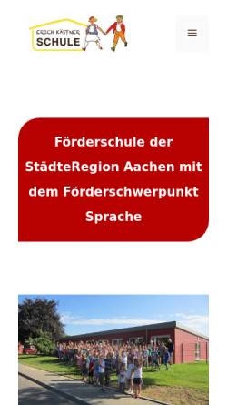 Vorschau der mobilen Webseite www.eks-eschweiler.de, Erich Kästner-Sprachheilschule
