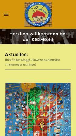 Vorschau der mobilen Webseite www.kgs-bohl.de, Katholische Grundschule Bohl