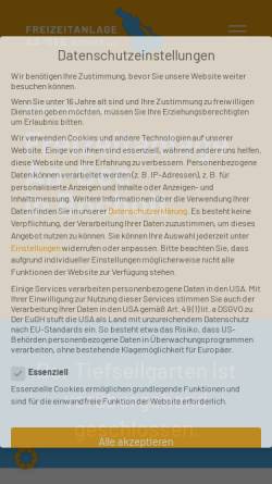 Vorschau der mobilen Webseite www.freizeitanlage-aasee.de, Freizeitanlage Aa-See Bocholt e.V.