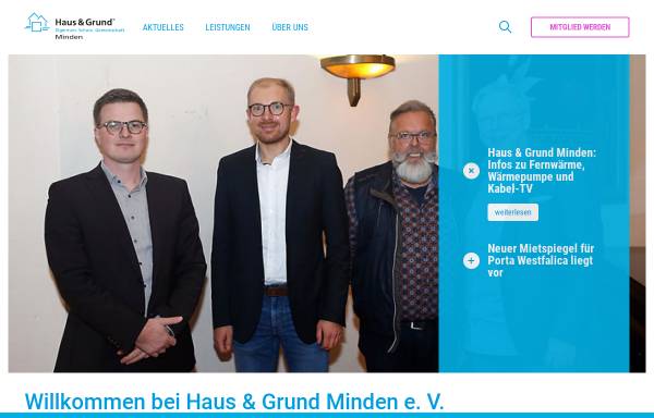 Vorschau von www.hausundgrund-mi.de, Haus und Grund Minden e.V.