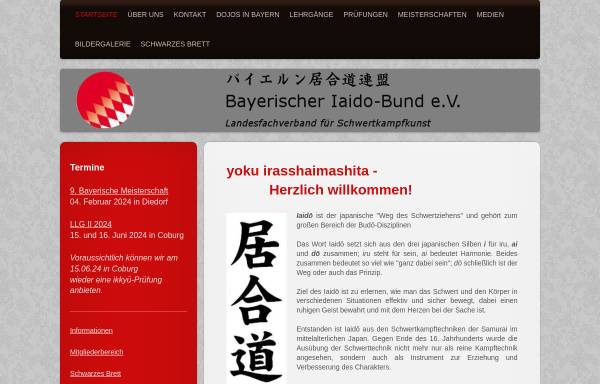 Vorschau von www.bayerischer-iaido-bund.de, Bayerischer Iaido-Bund e.V.