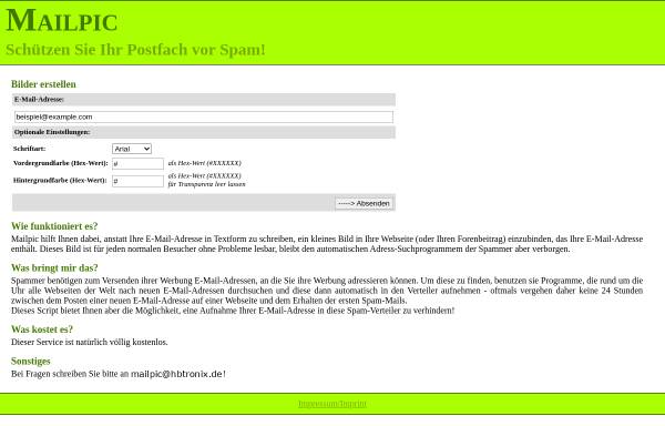 Vorschau von www.hbtronix.de, HBTronix.de Mailpic