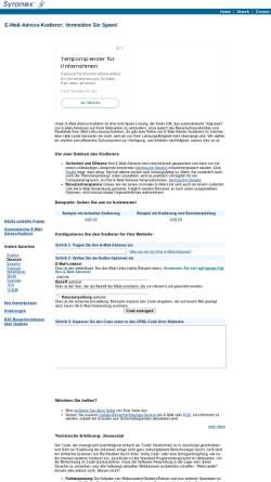 Vorschau der mobilen Webseite w2.syronex.com, SafeMailto Email Kodierer