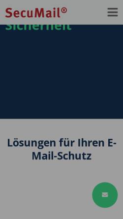 Vorschau der mobilen Webseite www.secumail.de, Secumail eMail-Filterservice