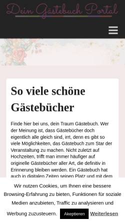 Vorschau der mobilen Webseite www.gaestebuch4u.de, Gaestebuch4u.de