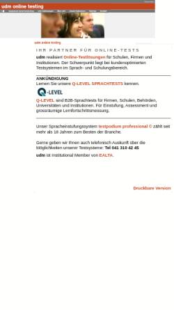 Vorschau der mobilen Webseite www.udm.ch, UDM Colombo, Egli & Zurmühle