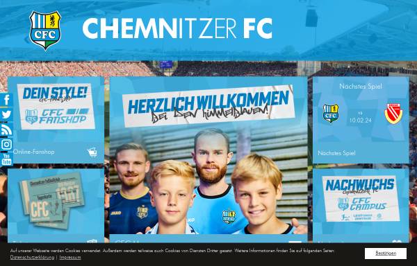 Vorschau von www.chemnitzerfc.de, Chemnitzer FC