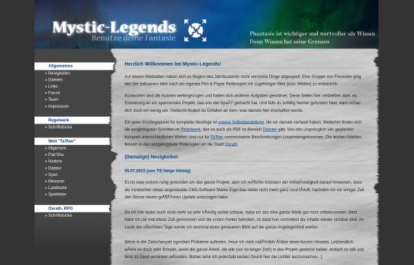 Vorschau von www.mystic-legends.de, Mystic-Legends
