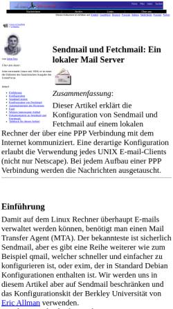 Vorschau der mobilen Webseite www.linuxfocus.org, LinuxFocus.org - Sendmail und Fetchmail: Ein lokaler Mail Server