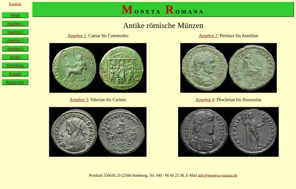 Vorschau von www.monetaromana.de, Moneta Romana, Dr. M. Reimer