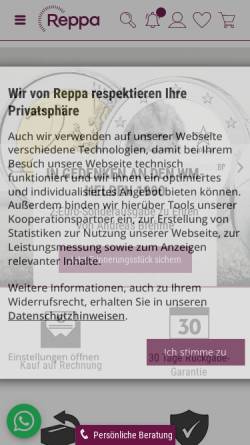 Vorschau der mobilen Webseite www.reppa.de, Reppa GmbH