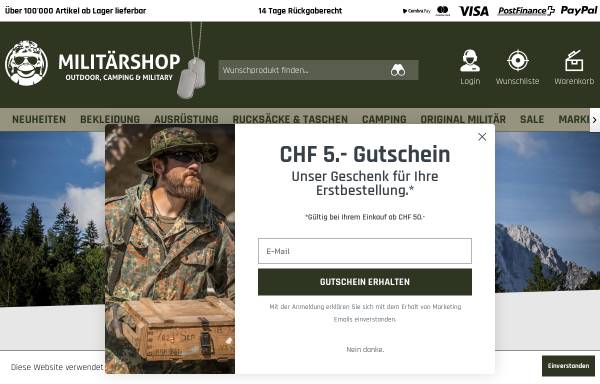 Vorschau von www.armyshop.ch, Imbach Army-Jeansshop