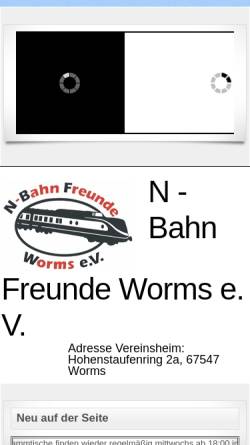 Vorschau der mobilen Webseite www.nbf-worms.de, N-Bahn Freunde Worms
