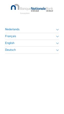 Vorschau der mobilen Webseite www.nbb.be, Belgische Nationalbank