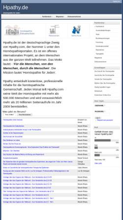 Vorschau der mobilen Webseite www.hpathy.de, Homöopathie für Jeden
