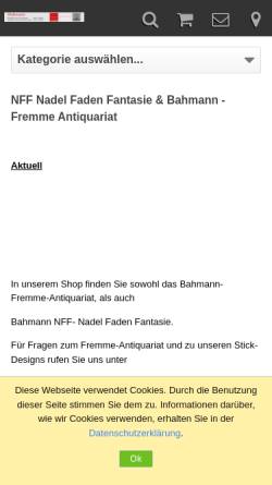 Vorschau der mobilen Webseite www.bahmannkg.de, Bahmann-Art und Broderie