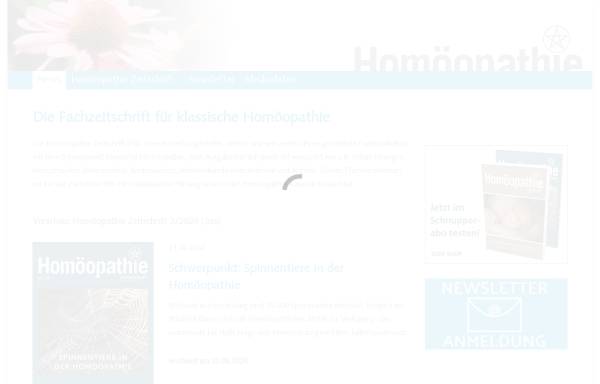 Vorschau von www.homoeopathie-zeitschrift.de, Homöopathie-Zeitschrift