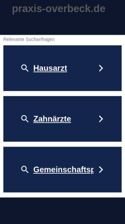 Vorschau der mobilen Webseite www.praxis-overbeck.de, Die Homöopathische Arznei