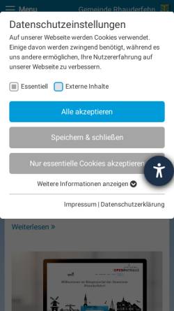Vorschau der mobilen Webseite www.rhauderfehn.de, Rhauderfehn