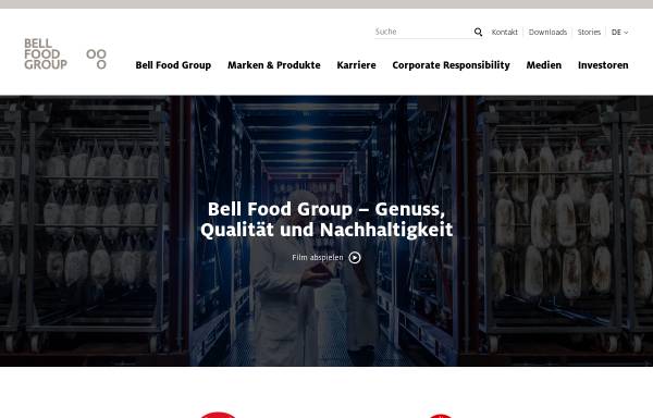 Vorschau von www.bellfoodgroup.com, Bell AG