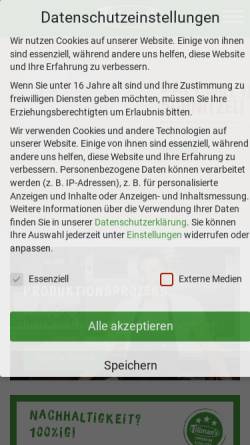 Vorschau der mobilen Webseite www.tillmans.de, Tillman´s Fleisch & Convenience GmbH